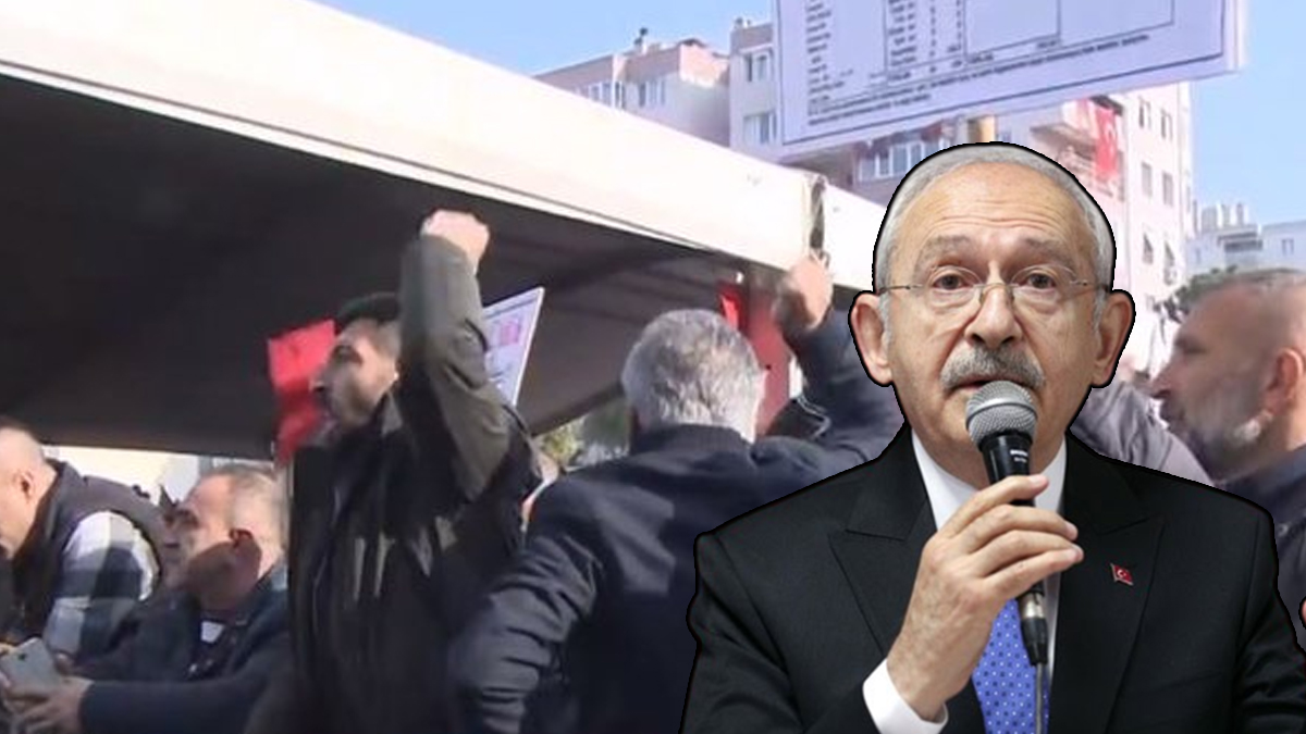 K�l��daro�lu haklar�n� isteyen i��ilerin seslerine kulaklar�n� t�kad�!