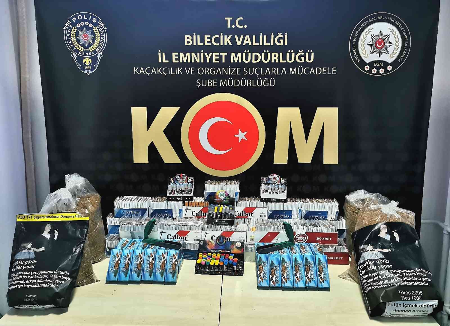 Ka�ak t�t�n operasyonunda 17 bin 480 makaron ele ge�irildi