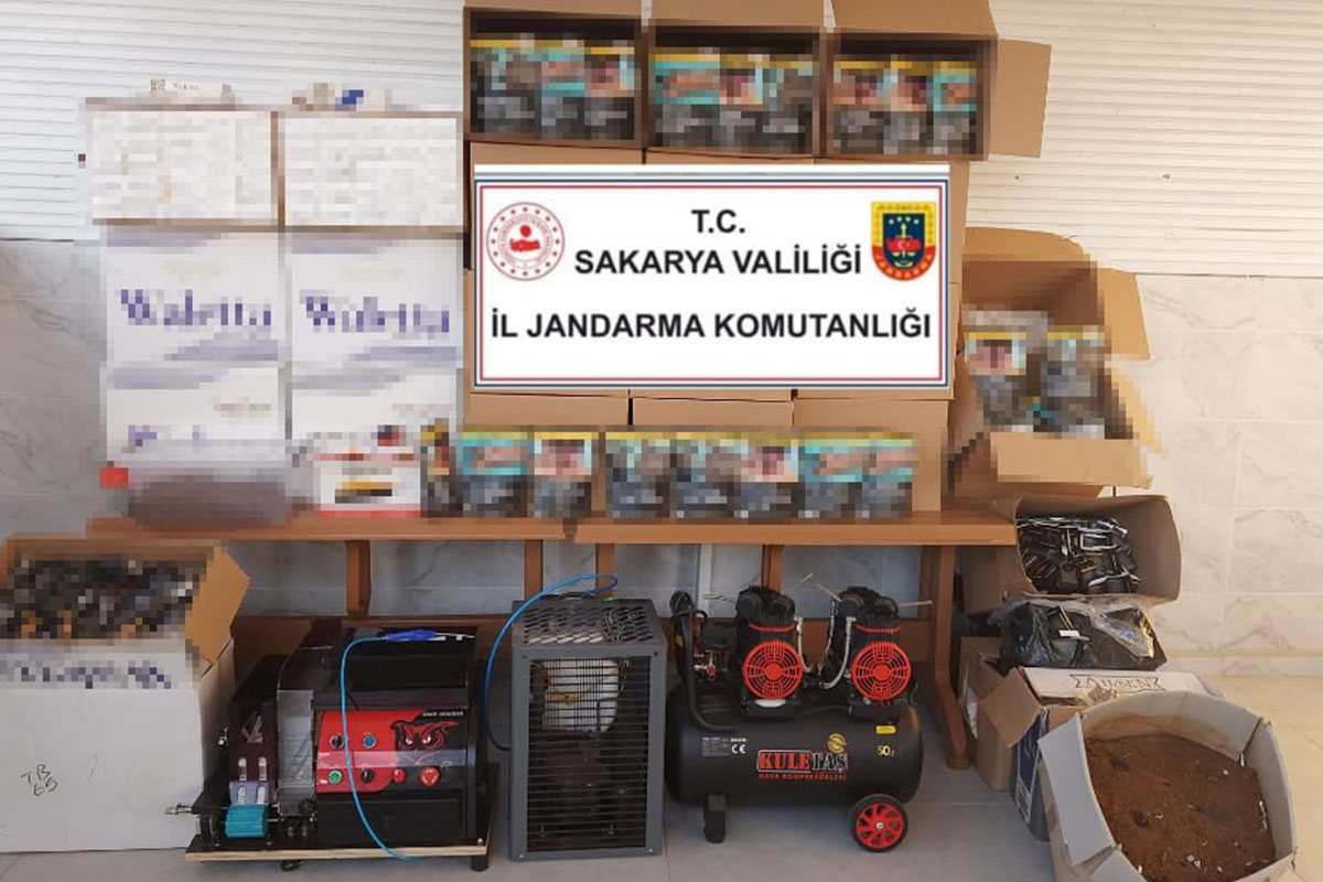 Ka�ak sigara bask�n�nda 1 ki�i g�zalt�na al�nd�