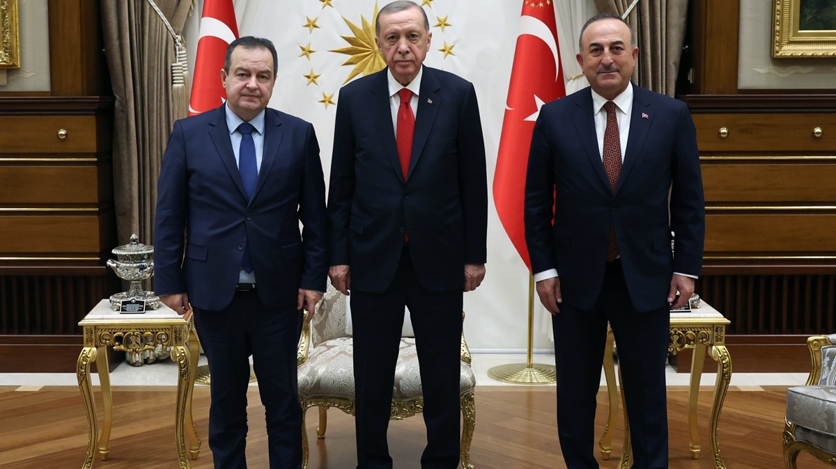 Cumhurbakan Erdoan, Srbistan Babakan Birinci Yardmcs ve Dileri Bakan Dacic'i kabul etti 
