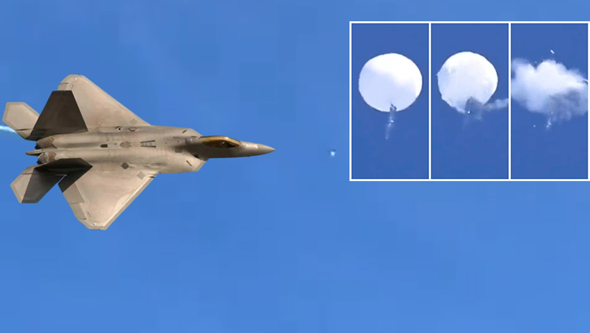 ABD'nin �in'e ait balonu F-22 ile vurmas� alay konusu oldu!