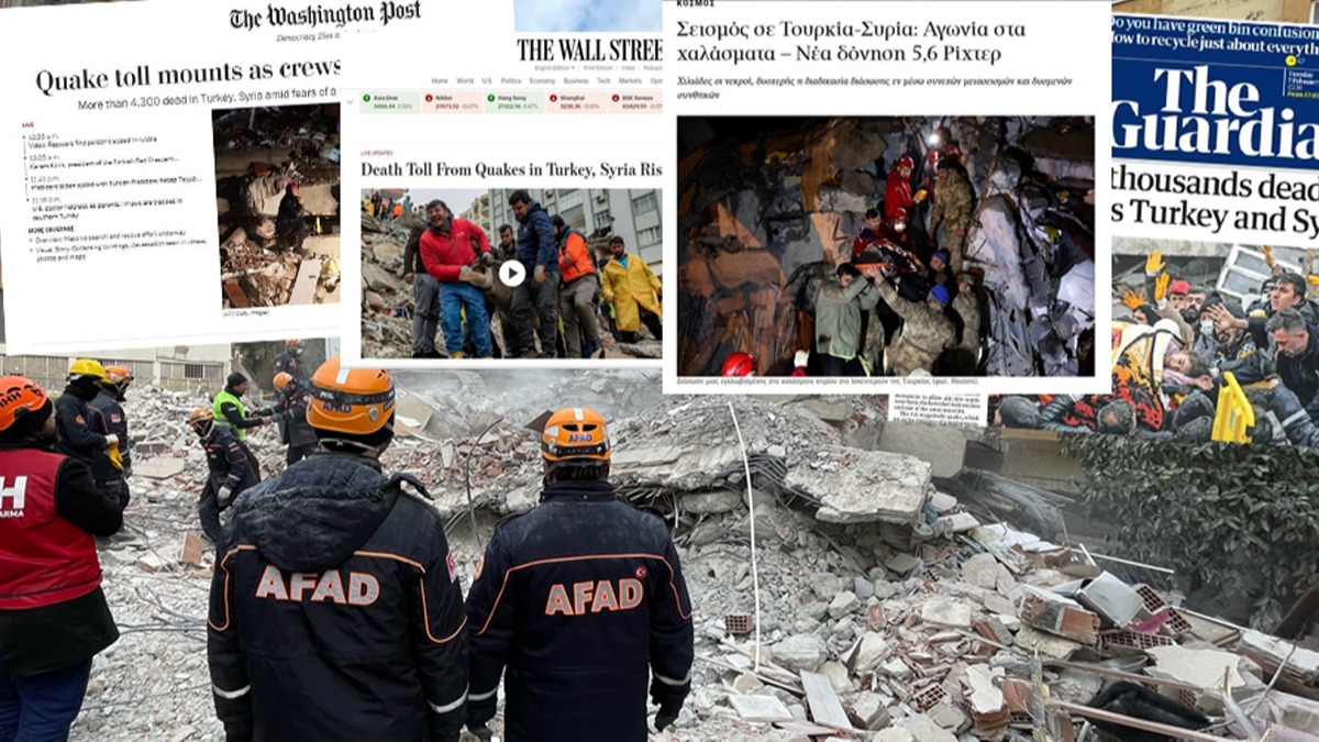 Dnya basn Trkiye'deki deprem felaketini byle grd