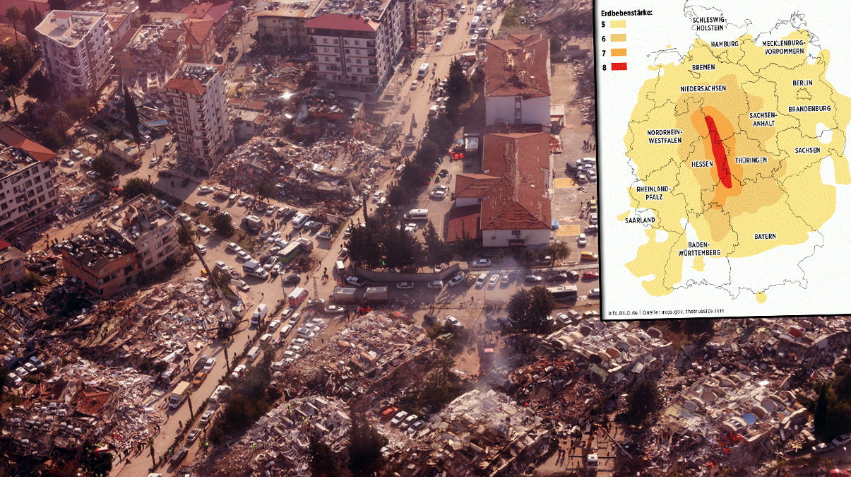 Trkiye'deki depremi Almanya'ya uyarladlar: Eer olsayd...