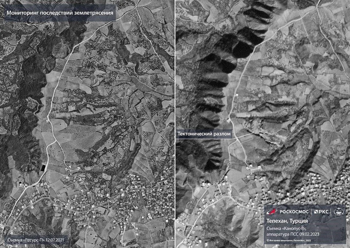 Trkiye'deki depremin tektonik etkisi Rus uydusunda