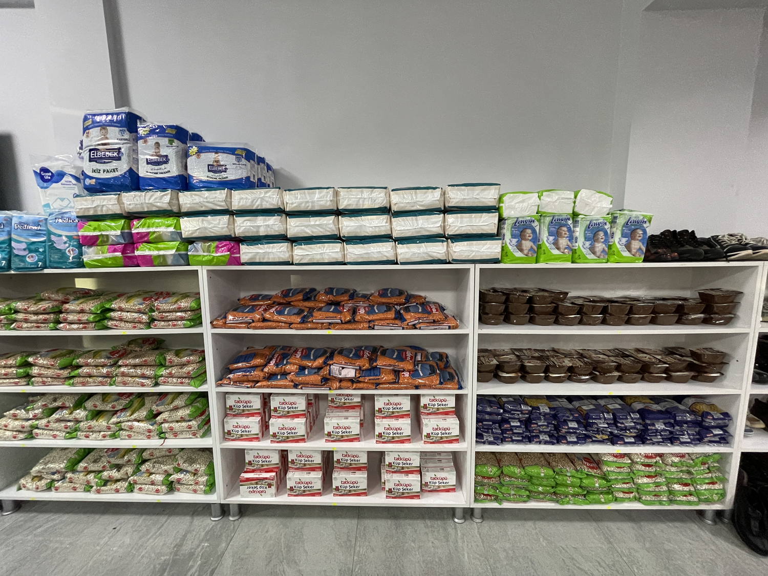 Bir afet blgesi daha Sosyal Market'e kavutu