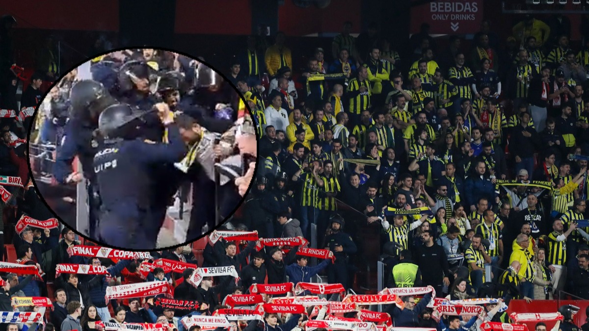 spanyol polisinden byk skandal! Fenerbaheli taraftarlara saldr...