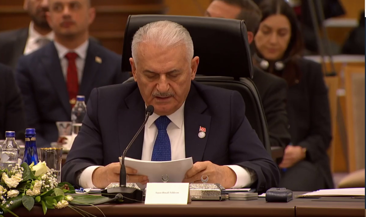 Aksakallar Konseyi Ba�kan� Y�ld�r�m, T�rk Devletleri Te�kilat� Ola�an�st� Zirvesi'nde konu�tu