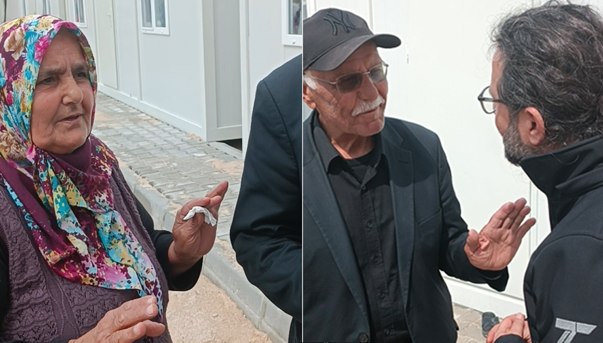 Konteynerlerde kalan depremzede: Devlet her �eyimize yeti�iyor