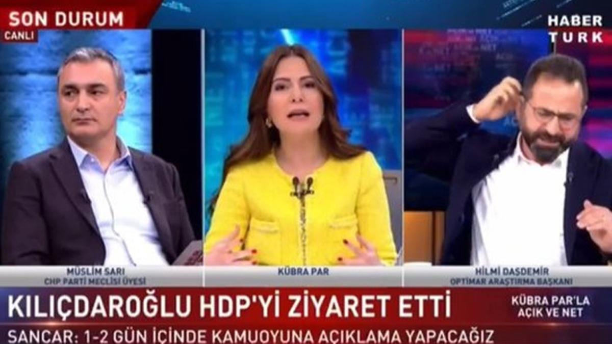 Habertrk TV'de tepki eken yayn! 6'l Masa-HDP/PKK ilikisinin konuulmasn engellediler