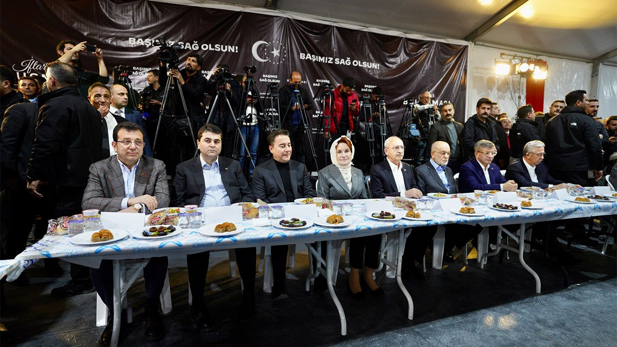 Skandal olay! 7'li koalisyonun �ovu bitti, iftar �ad�r� gitti