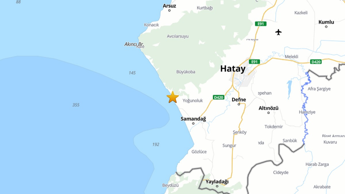 Hatay'da 6 dakika arayla iki deprem