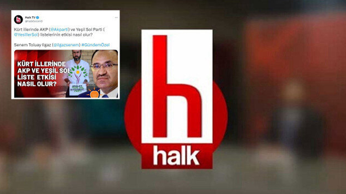 Tepki �eken payla��m: CHP'nin kanal� Halk TV'de HDP dili