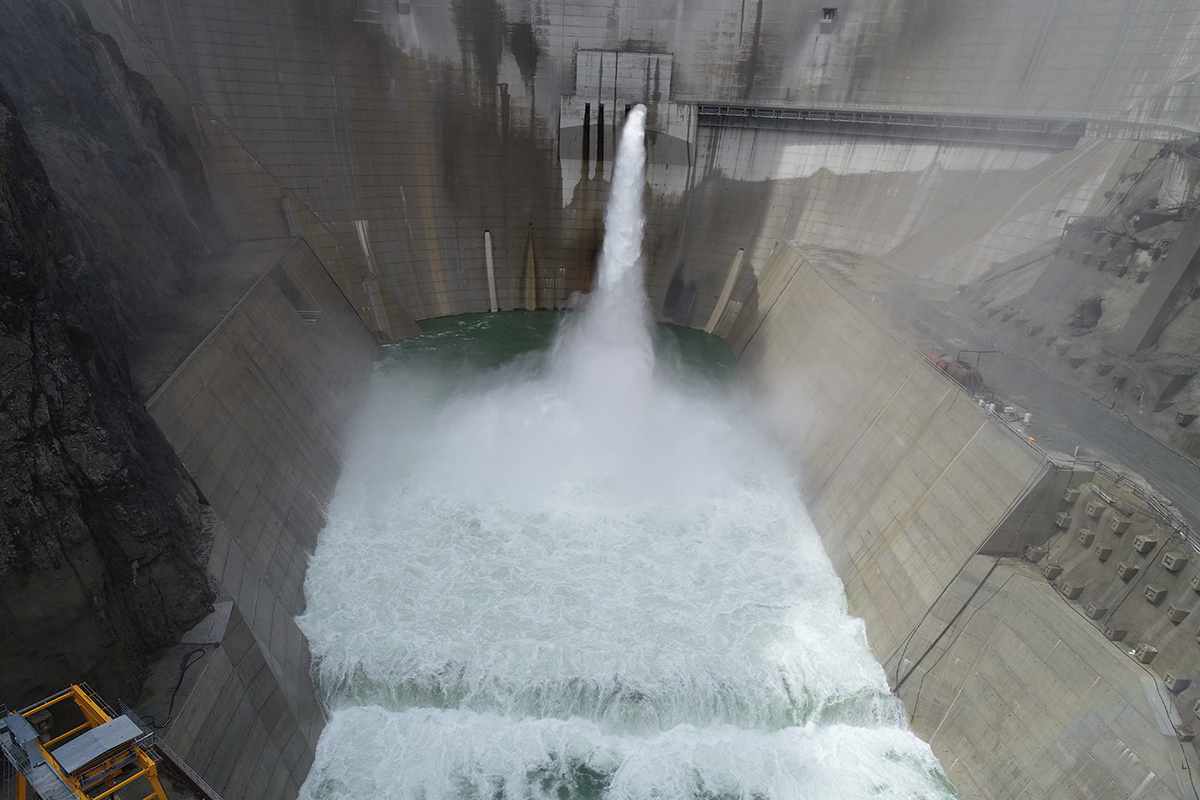 Yusufeli Baraj�'nda su seviyesi y�kselmeye devam ediyor