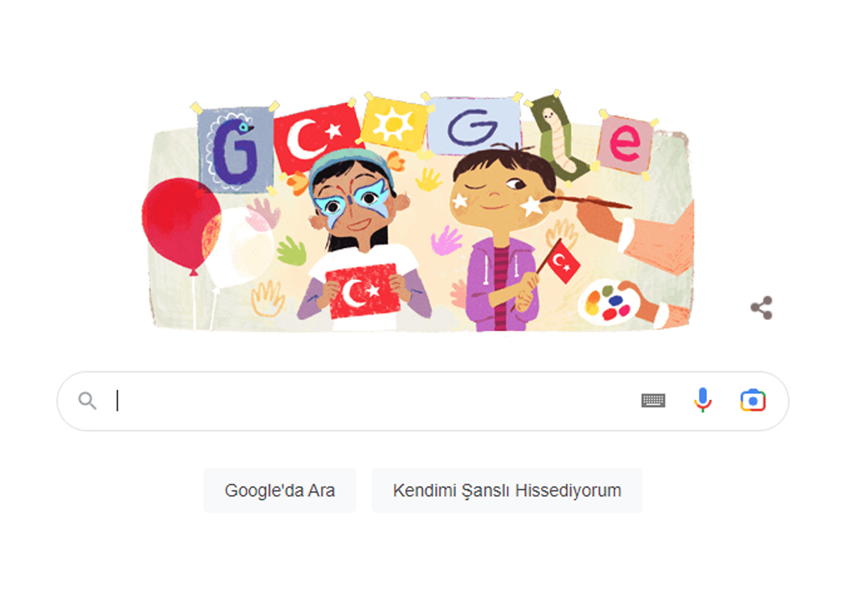 Google'dan 23 Nisan iin zel 'doodle'