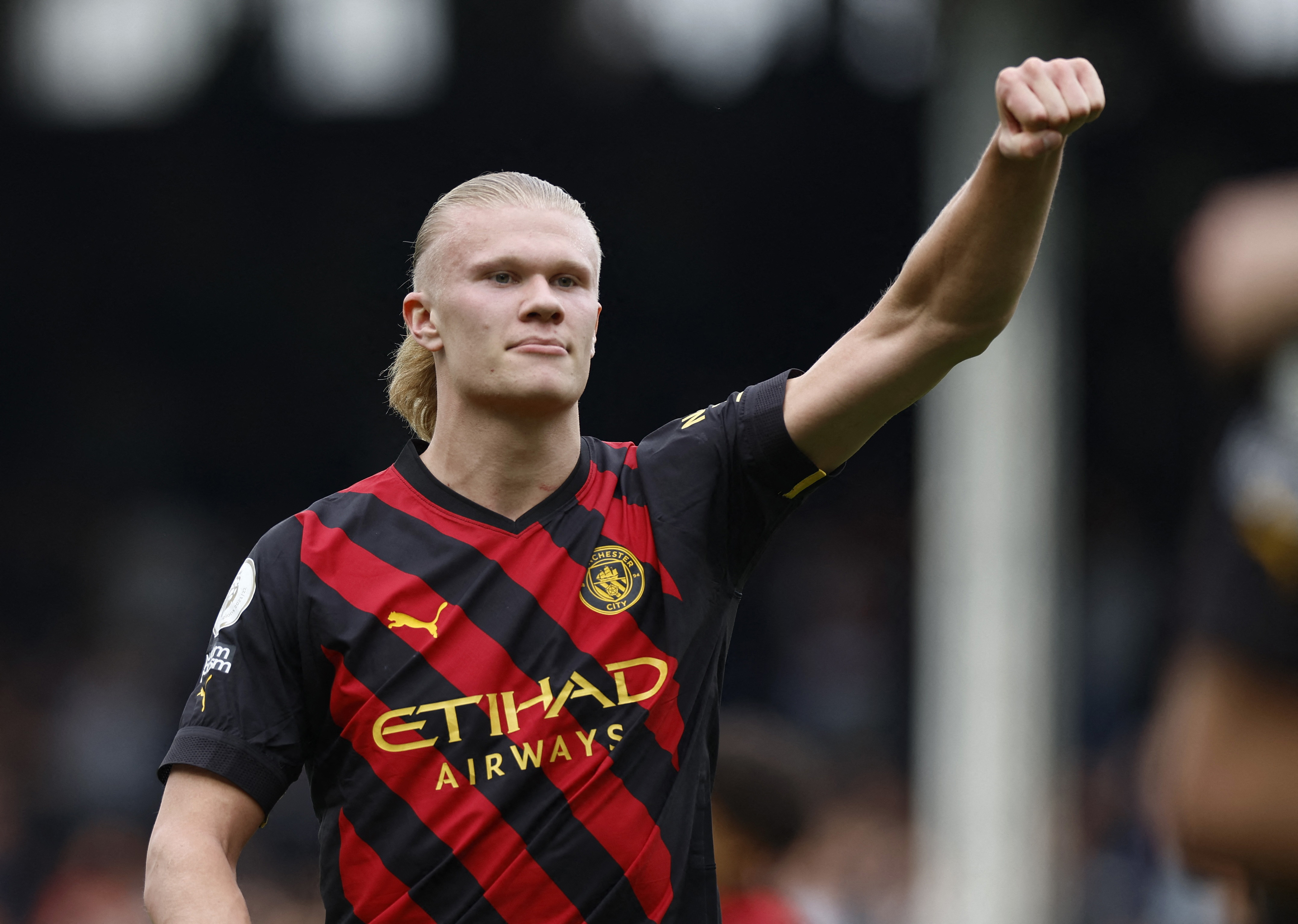 Manchester Cityli Erling Haaland, Premier Lig tarihine ge�ti.