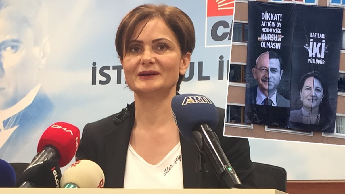 Gerçekleri ifşa eden pankarttan rahatsız olan Canan Kaftancıoğlu ülkücü gençleri tehdit etti