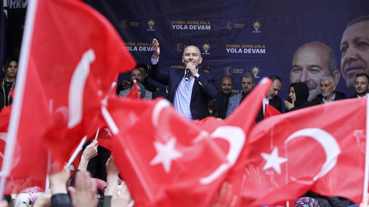 ileri Bakan Soylu: Bu lkeye kardelii, retimi ve zenginlii fazla gryorlar