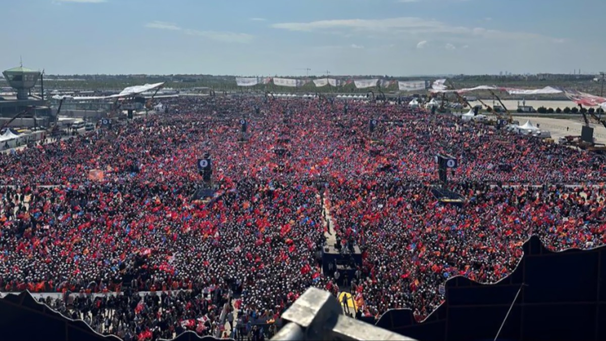Bakan Erdoan'n stanbul mitingine rekor katlm! AK Parti stanbul mitingine ka kii katld?