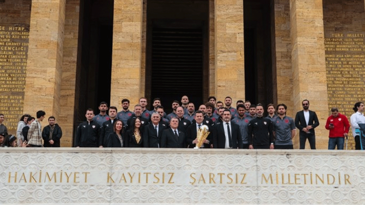 ampiyon Samsunspor'un kupas Antkabir'de