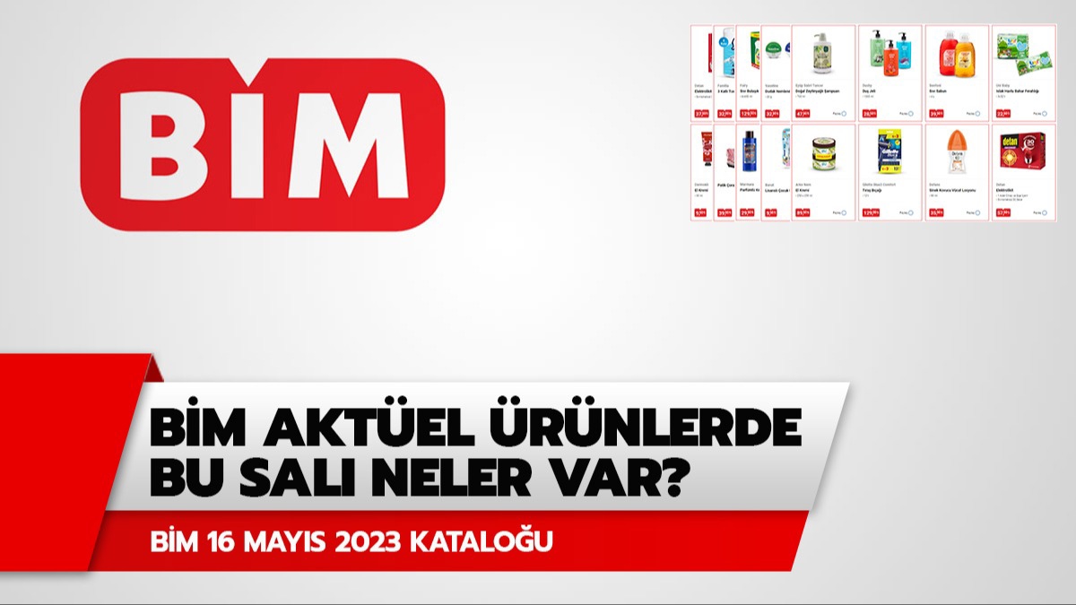 BİM'de bu hafta Salı neler var? BİM 16 Mayıs 2023 aktüel ürünler kataloğu
