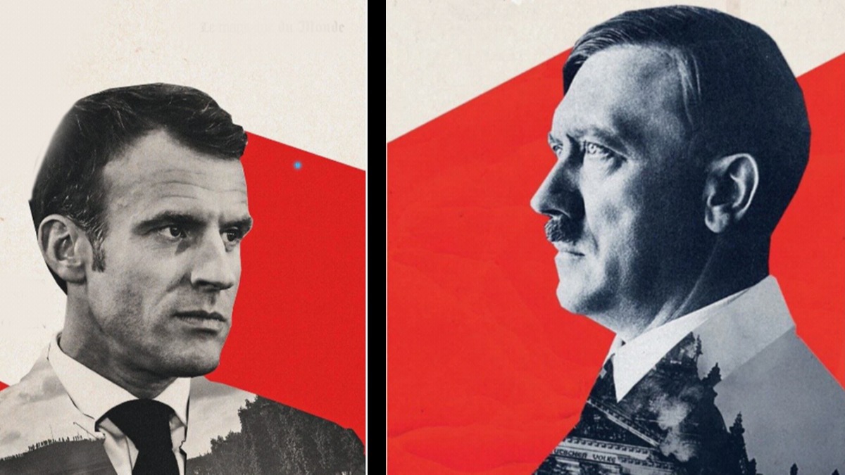 Macron'un Nazi lideri Hitler'e benzetildiği afişlere ilişkin soruşturma
