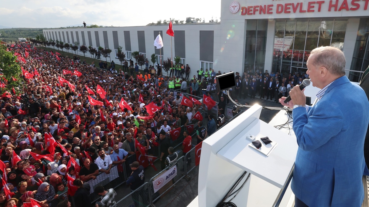 Defne Devlet Hastanesi ald! Bakan Erdoan: Bir eyi yapacaz dersek yaparz