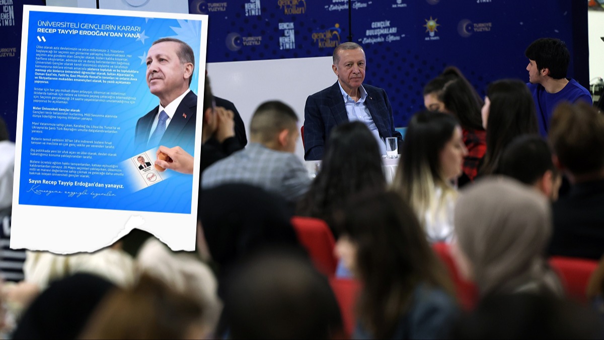 Yzbinlerce gen Erdoan'a destek iin birleti! ''Seimin gerekletii 24 saatte yaadklarmz unutamadk''