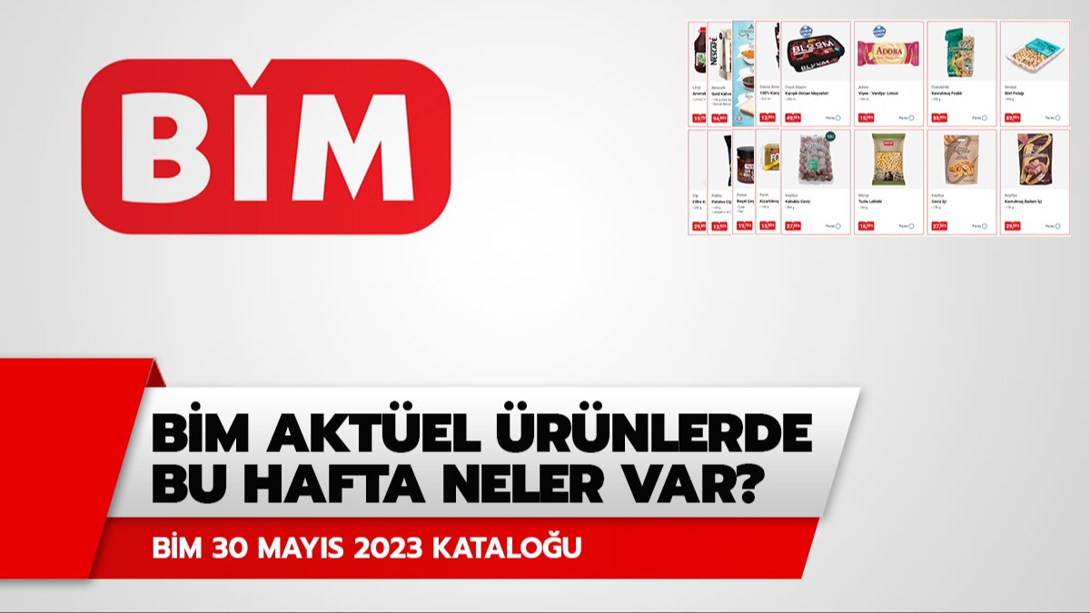 BİM'de bu hafta Salı neler var? BİM 30 Mayıs 2023 aktüel ürünler kataloğu