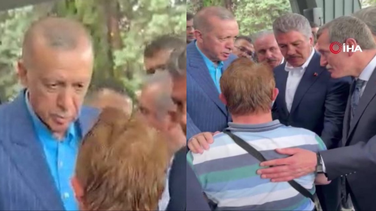 Cumhurbakan Erdoan ile otizmli brahim arasnda yrek stan konuma