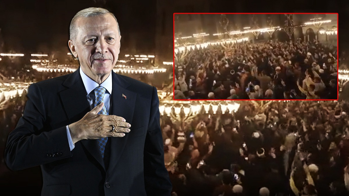 Başkan Erdoğan'ın zaferi Ayasofya'da tekbirlerle kutlandı