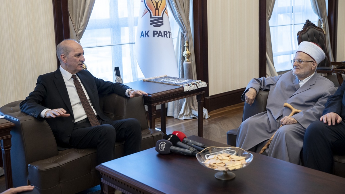 AK Parti Genel Bakanvekili Kurtulmu, Mescid-i Aksa mam Hatibi Sabri ile grt 