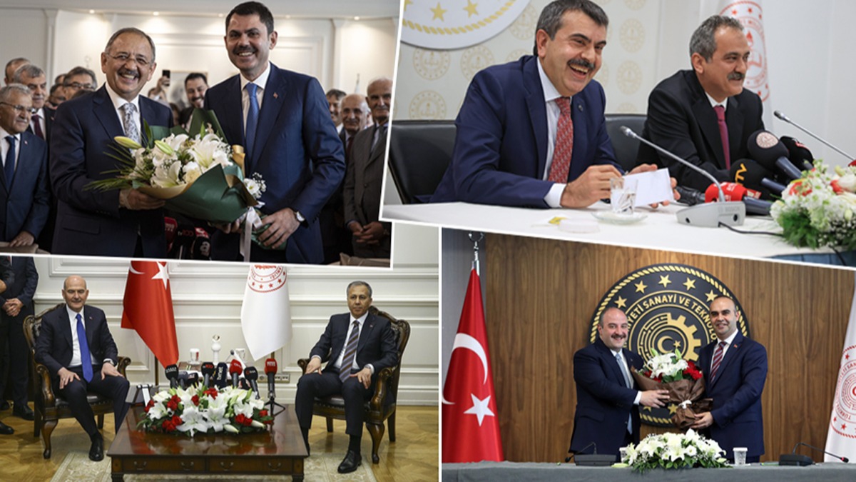 Bakanlıklarda devir-teslim töreni... Yeni Bakanlar göreve başlıyor