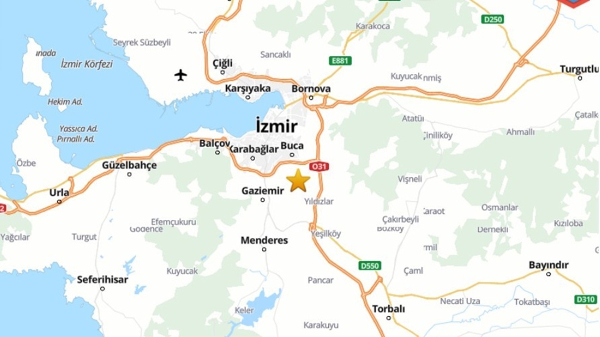 zmir'de 3,3 byklnde deprem