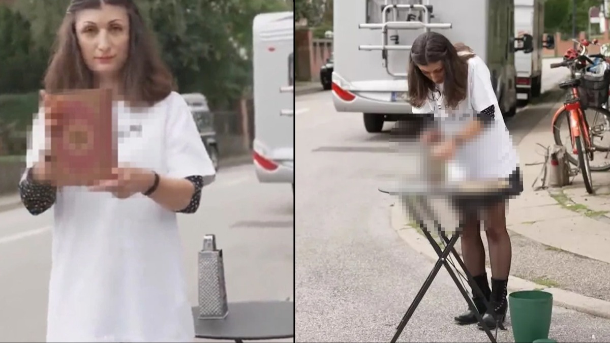 Kur'an-ı Kerim mushafını hedef aldı! İran asıllı kadından Danimarka'da hadsiz provokasyon!