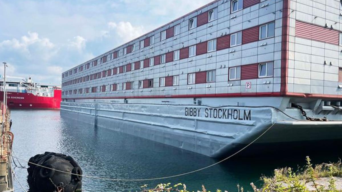 Tartmal Bibby Stockholm gemisine snmaclarn yerletirilmesine baland 