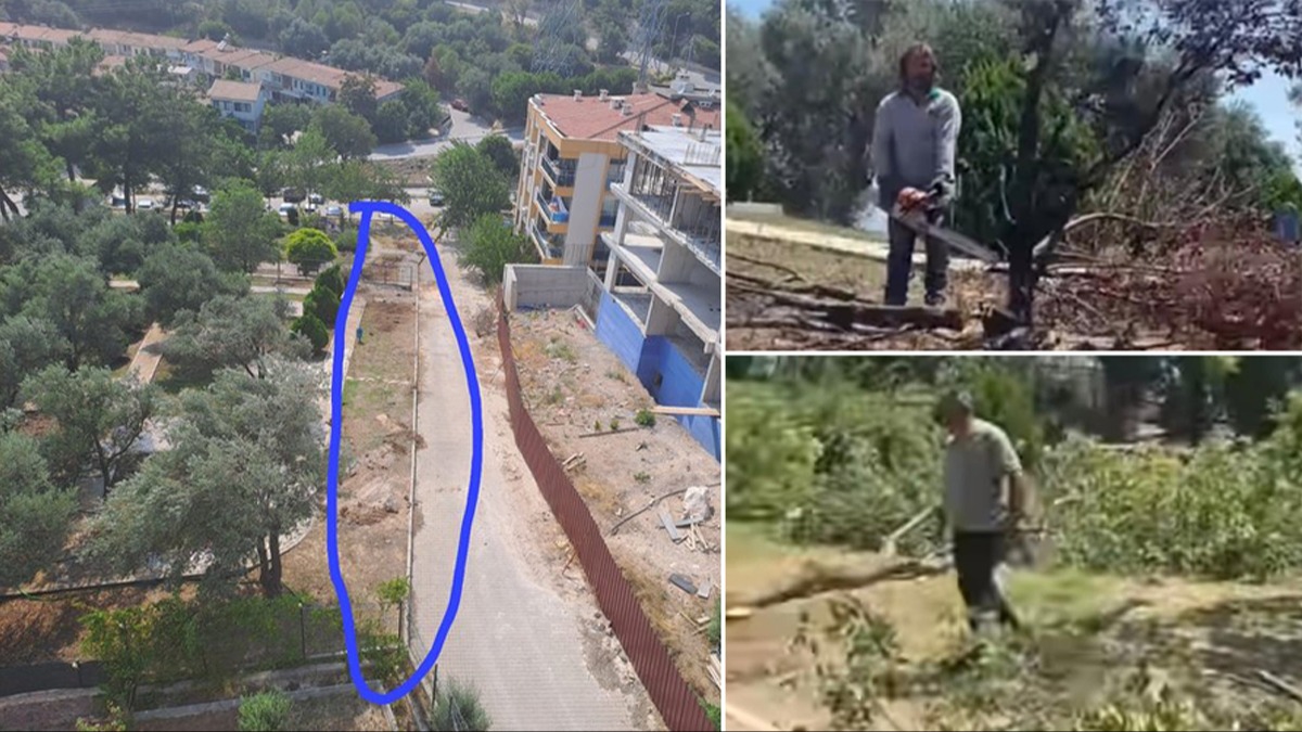 Akbelen'de evreci rolne soyunanlarn maskesi dt! Otopark iin aa katliam