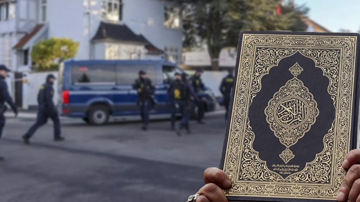 Provokasyonda snr tanmyorlar: Cami nnde Kur'an- Kerim'e alak saldr