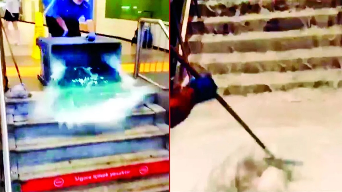 BB byle alyor! Metroda tepki eken 'temizlik'