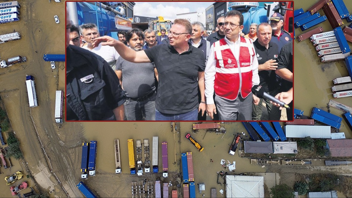 SK yarm brakt, Halkal'y sel gtrd! Esnaf isyan etti: BB ekibi fotoraf ektirip gitti