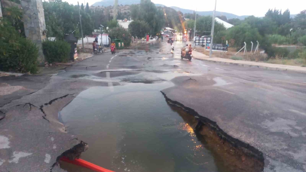Bodrum'da yine isale hatt patlad
