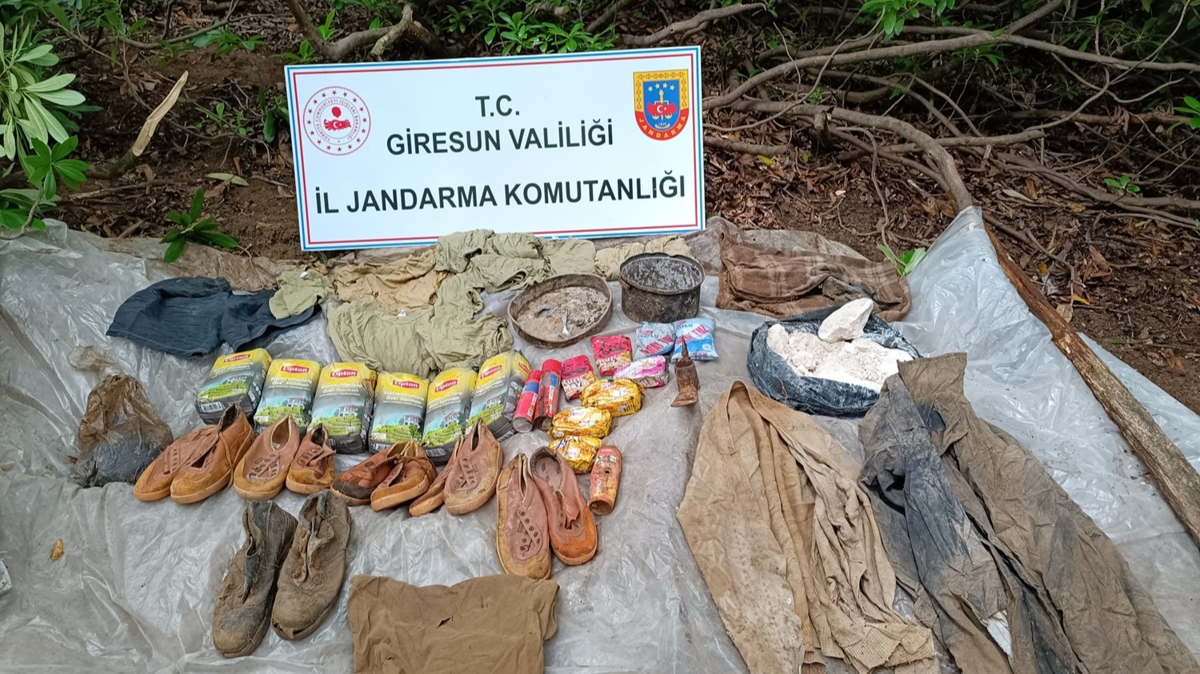 Giresun'da terristlere ait snak bulundu