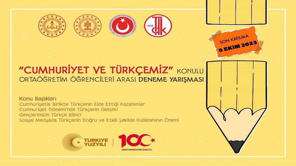 MEB'den lise rencileri arasnda ''Cumhuriyet ve Trkemiz'' konulu deneme yarmas