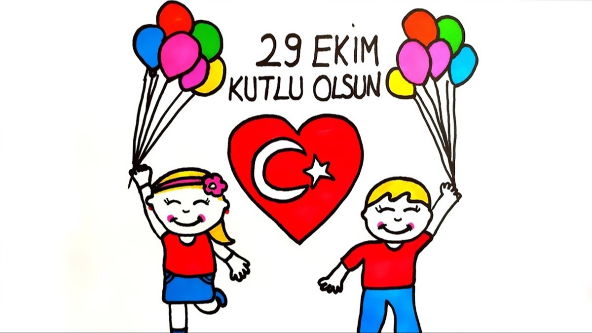 Cumhuriyet'in 100. ylna zel 29 Ekim resimleri! Okul ncesi 29 Ekim Cumhuriyet Bayram izimleri
