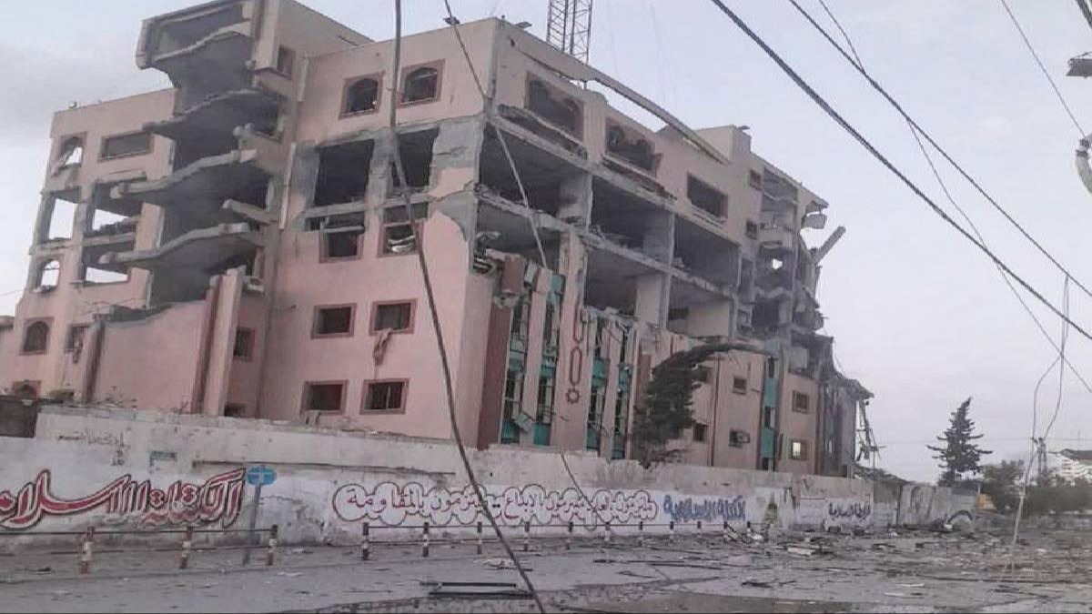 �srail'in Gazze bombard�man� BM binas�na zarar verdi