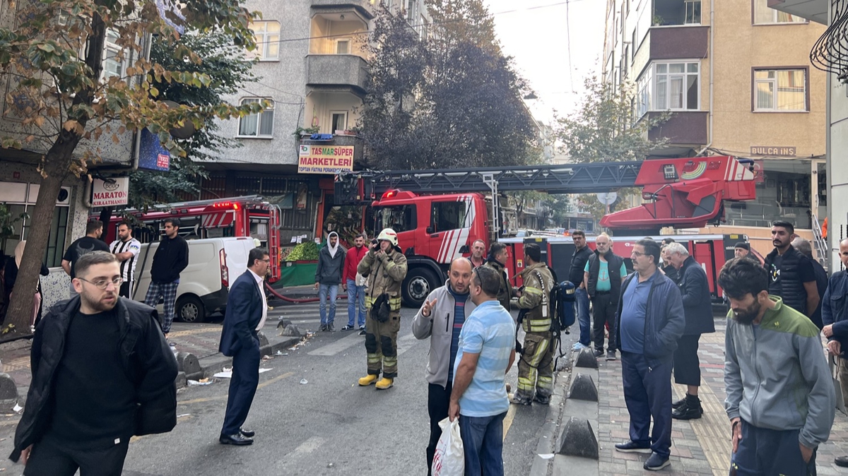 Esenler'de yangn! 6 kii hastaneye kaldrld