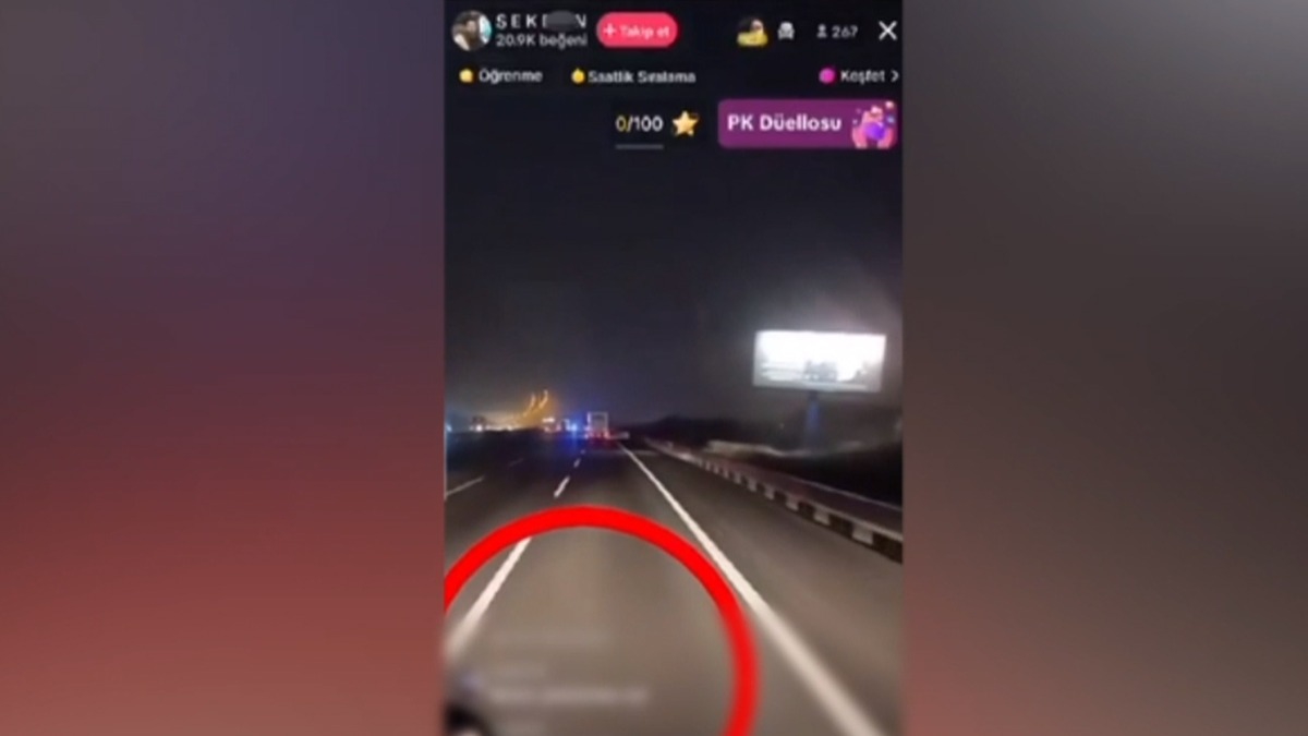 Sosyal medyada canl yayn yapan kamyon ofrne jandarmadan ceza