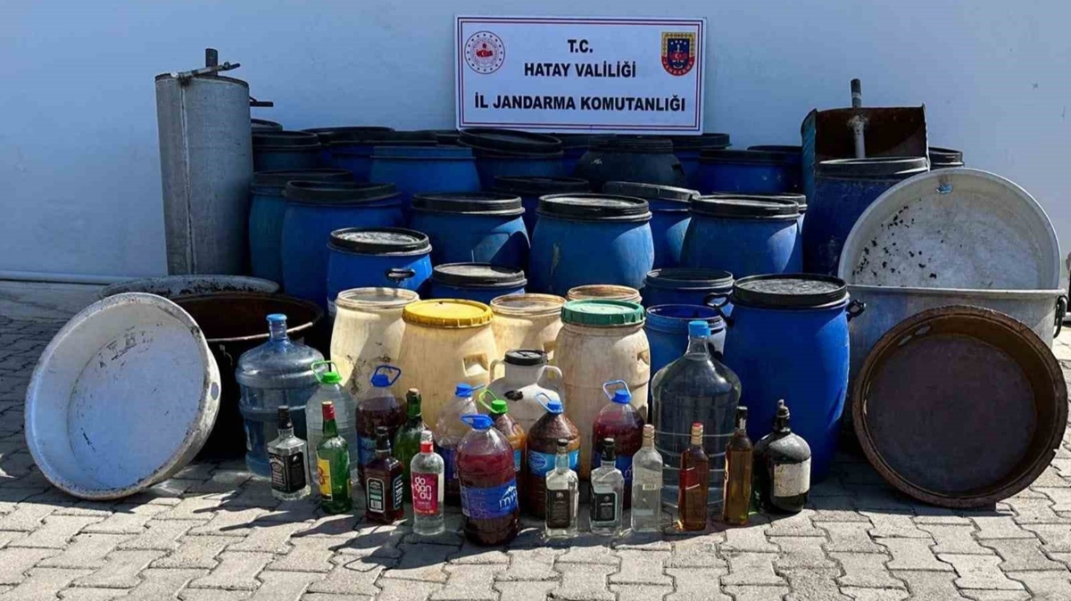 Hatay'da sahte içki operasyonu: 2 gözaltı