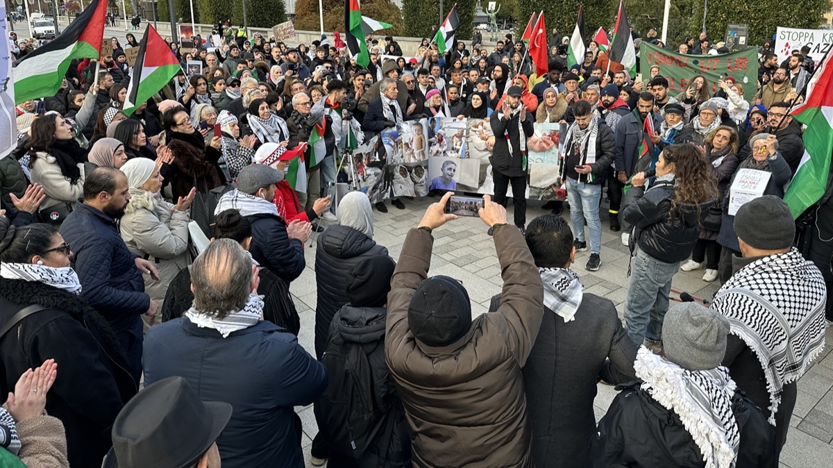 srail'in Gazze'deki hastaneye saldrs sve'te protesto edildi 