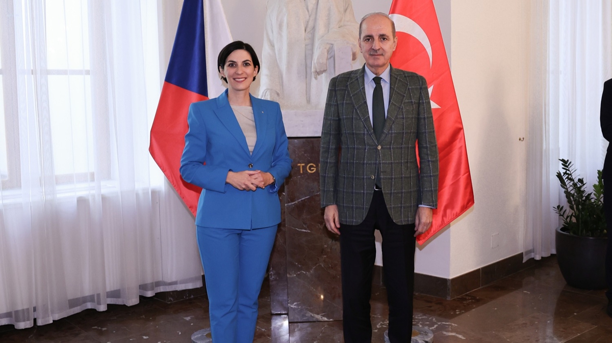 TBMM Bakan Kurtulmu, ekya Temsilciler Meclisi Bakan Adamova ile grt 
