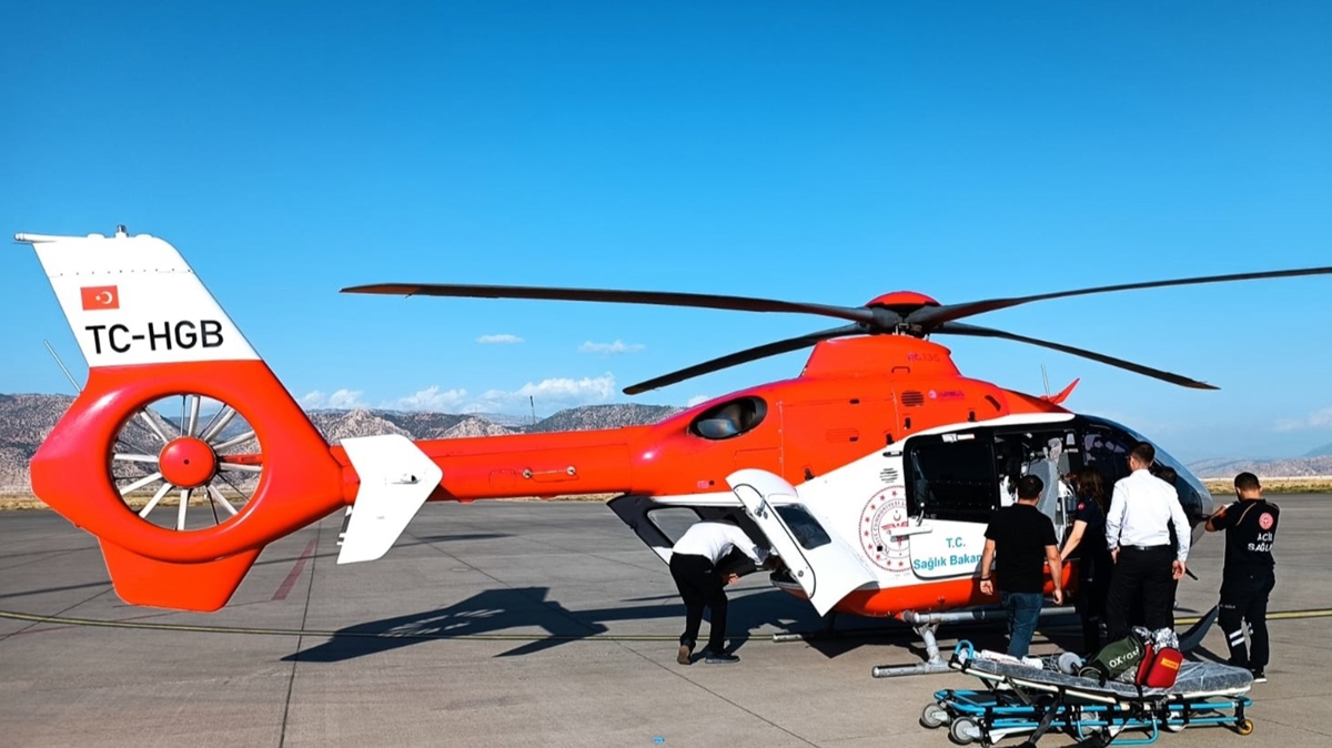 Kalp ve kronik bbrek yetmezlii olan hastaya ambulans helikopter yetiti 